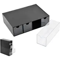 Merkloos Aufbewahrungsbox mit 4 Schubladen – Multifunktionaler Acryl-Organizer – Schwarz