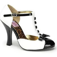 Pin Up Couture SMITTEN-10 Damen Pumps von , Weiß Schwarz , EU 37, US 7