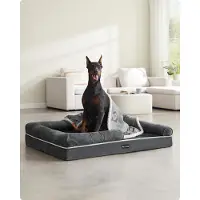 Feandrea Orthopädisches Hundebett, Hundekissen, Hundekorb, weiche Polsterung, Hundesofa, erhöhte Ränder, Bezug abnehmbar und waschbar