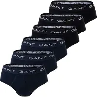 Gant Slip "Slip BRIEF 6-PACK 6er Pack", Herren, Gr. XXXL, 6 Stk., schwarz, blau, Unterhosen Slip