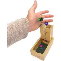 Markenlos Würfelturm - Tragbare Holz-Dobbeltoren - Braun