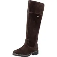 Remonte Winterstiefel , Damen, Gr. 38, Textil, Varioschaft, braun, Leder, Basic, Schuhe Winterstiefel, Langschaftstiefel mit TEX-Membrane, mit zwei Reißverschlüssen