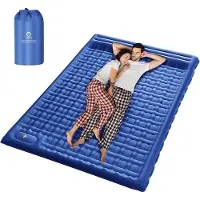 Markenlos Campingmat selbstaufblasend mit Fußpumpe – 12 cm, ultradick, wasserfest
