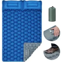 Markenlos Campingmatte mit schnellem Aufblasdesign - 196 x 125 x 9 cm