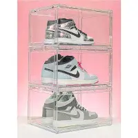 Markenlos Schuhbox Stapelbar Transparent Größe 14 - Magnetische Tür - Zugang 3X