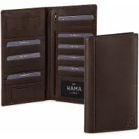 Hama est. 1923 Mailand Brieftasche H41C Dark Brown – RFID-Schutz & elegantes Design
