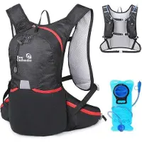 Markenlos Rucksack mit Trinkblase - 12L wasserdicht für Trailrunning und Radfahren