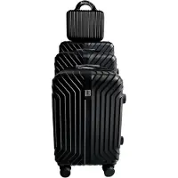 Markenlos Mabell Hartschalenkoffer Set mit 4 Teilen in Schwarz