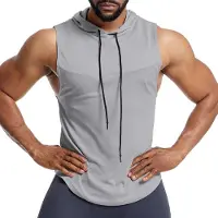 Markenlos Ärmelloses Sport-Tanktop für Herren als Muskelshirt und Unterhemd für Fitnessstudio, Bodybuilding, Fitness, Laufen und Jogging