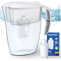 AQUAPHOR Real Wasserfilterkanne 2,9L Weiß inkl. B15 Filter