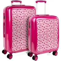 LTPRTZ Leicht Koffer Set Polycarbonat Reisekoffer Set für Flugreisen - Dauerhaft Hartschalenkoffer Set - Kofferset Hartschale mit TSA Kombinationsschloss - Robuster und Leichter Reisekoffers, Fuchsia
