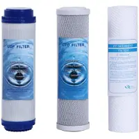 HUINING Wasserfilter-Set Ersatz-Kartuschen PP+CTO+UDF 5 Mikron 25,4 x 6,3 cm für RO-Systeme