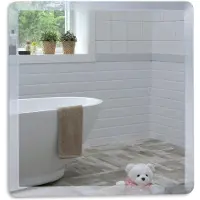Merkloos Wandspiegel Quadrat mit Facetten 40x40 cm