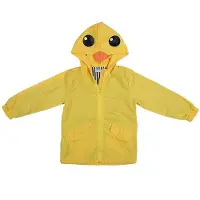 Merkloos Regenjacke, wasserdicht - Entenmotiv - Leicht - Kapuzenpullover - Größe 80/90/100 - Für Jungen/Mädchen - Regenbekleidung