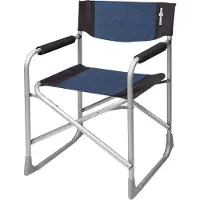Markenlos Regisseursstuhl Aluminium schwarz-blau - Captain Design