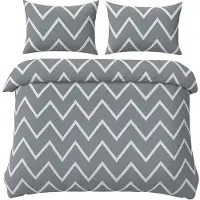 Piruu Bettwäsche-Set Baumwollsatin 220x200 cm Geometrisch