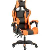 Dripio Ergonomischer Gaming-Stuhl, verstellbar, Kunstleder, orange