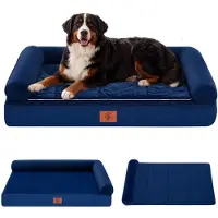 GTPLAYER Hundebett – 110x79x16 cm, Eierschalen-Schaumstoff mit Druckentlastung, wasserdichtes, waschbares Hundebett mit 2-in-1-Kühl-/Heizunterlage