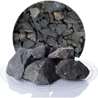 Markenlos Basalt Gabionensteine anthrazit 25 kg, Bruchsteine für Gabionenfüllung (32-60 mm)