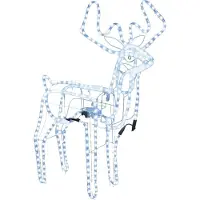 Syfax LED-Silhouette Rentier mit bewegendem Kopf Kaltweiß 76x42x87 cm