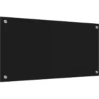 Syfax Küchenrückwand Schwarz 80 x 40 cm Gehärtetes Glas