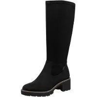 Tamaris Damen WIDE FIT Stiefel Textil mit Duo-Tex, Black, 37