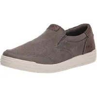 NUNN BUSH Kore City Walk Canvas Moc Toe Slip-on Sneaker für Herren, Cement, 48 E