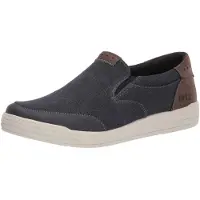 NUNN BUSH Kore City Walk Canvas Moc Toe Slip-on Sneaker für Herren, Dunkelblau,