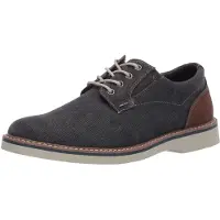 NUNN BUSH Herren Barklay Canvas Plain Toe Lace Up Oxford, Gunmetal, 42 EU