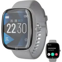Techmade Smartwatch Buytech Bluetooth mit Herzfrequenzmesser 80 Sportmodi Benachrichtigungen und Touchscreen für Android und iOS Grau