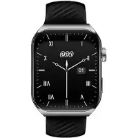 QCY Smartwatch AMOLED Display mit Bluetooth Telefonie Sprachanruf Integriertes GPS Armbanduhr für Android iOS Schwarz