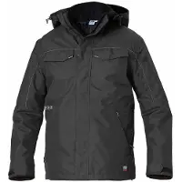 Merkloos Uni-Regenjacke in Grau, asymmetrisches Design, für Erwachsene