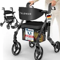 Merkloos Faltbarer Rollator 2-in-1 mit Sitzfunktion