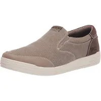 NUNN BUSH Kore City Walk Canvas Moc Toe Slip-on Sneaker für Herren, Stein, 40-41