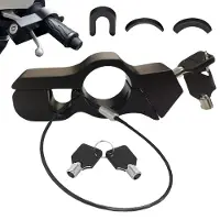 Merkloos Lenkerschloss Motorradschloss Griffschloss - Aluminium - Mit 2 Schlüsseln - Verstellbar - Für Motorrad und Mountainbike