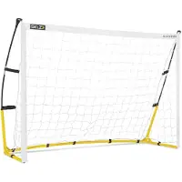 Merkloos Teleskopierbares Fußballtor Quickstep – erhältlich in den Größen 12 x 6 Fuß, 8 x 5 Fuß oder 6 x 4 Fuß – Zweilagiges Netz – Faltbar, ideal für Garten und Sportplatz
