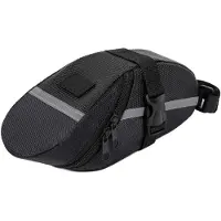 Markenlos Rahmen Aufbewahrungstasche - Fahrräder Unterwegs - Nacht Reflektierend - 21 cm Länge - Schwarz