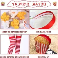 Markenlos Schultertasche für Damen, Kleine Handtasche für Partys, Inklusive Popcorn Haarband für Karneval und Tanzen