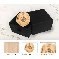 Markenlos Entscheidungswürfel Holz für Haushalt und Paare, Set mit Samtbeutel