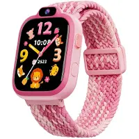 BIGGERFIVE Smartwatch Kinder für Mädchen Jungen 3-14 Großartige Begleiter für Ihre Kinder Rosa