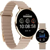 Xcoast SMARTWATCH SIONA 2 Sand Wave Elegantes Design in Roségold mit Magnetverschluss Beige