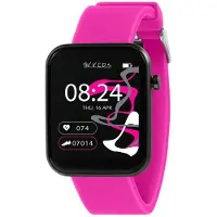 Tikkers Kids Series 13 Smartwatch mit Wecker Kamera GPS-Anschluss Pulsmesser Touchscreen Rosa Silikonarmband