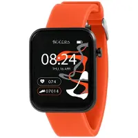 Tikkers Kids Series 13 Smartwatch mit Wecker Kamera GPS-Anschluss Pulsmesser Touchscreen orangefarbenes Silikonarmband Orange Einheitsgröße Modern