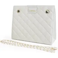 Markenlos Stilvolle Schultertasche für Damen, gepolstertes Design, Handtasche mit abnehmbarem Schulterriemen, trendiges Kunstleder, kompakte Crossbody-Tasche