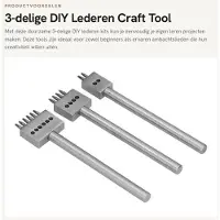 Markenlos 3-teiliges Set - DIY Lederhandwerk - Lederlocher - Handwerkzeug - Kreative Projekte - Lederbearbeitungsset