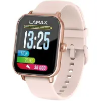 Lamax BCool2 Play Rose Gold Smartwatch Bluetooth-Anrufe SMS-Empfang Telefonbenachrichtigung Multimedia-Steuerung Gesundheitsüberwachung Sportmodi Rosa Klein