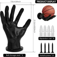 Markenlos Wandhalterung für Ballaufbewahrung 15 x 21,5 cm - Kreative Wandhalterung für Basketball, Fußball und Volleyball mit Montagematerial