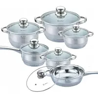Elitehoff Edelstahl Kochgeschirr Set 12 Teile Induktion