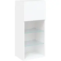 Dripio TV-Meubel mit LED-Beleuchtung 40,5x30x90 cm Weiß