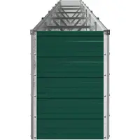 vidaXL Hochbeet im Garten Grün 600 x 40 x 55 cm Stahl